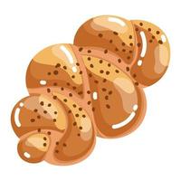 bakery braid bread vector