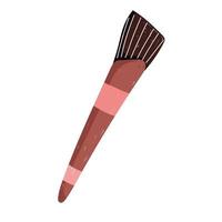 skin care product cosmetic brush tool cartoon white background vector