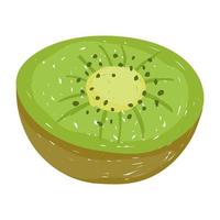 healthy food exotic fruit kiwi flat icon style vector