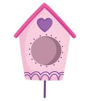 bird house decoration garden isolated style vector