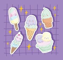 funny ice cream vector