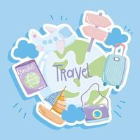 travel vacations banner vector