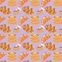 bakery food pattern vector