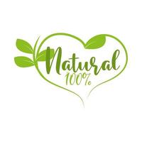 natural food heart vector