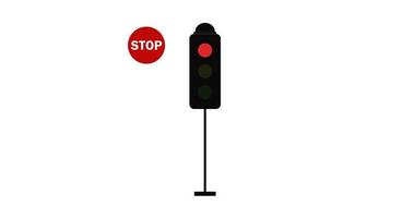 Animation of traffic lights video