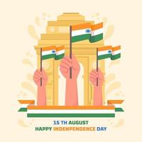 feliz dia de la independencia de india vector