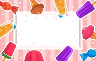 Summer Food Sweets Background vector