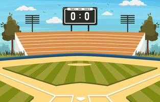 fondo del campo de softbol vector