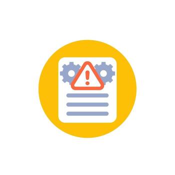 Error report and failed test icon vector