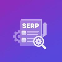 SERP icon or SEO optimization vector concept