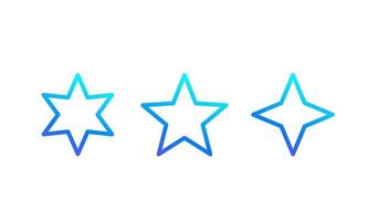 Star icons line vector