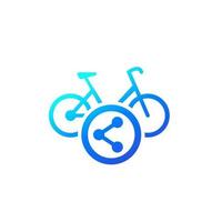 bike sharing icon on white vector