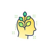 personal growth icon with outline vector