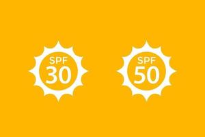 spf 30 and 50 UV protection vector