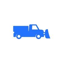 snowplow truck icon on white vector