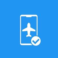 flight mode in the phone vector icon