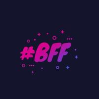 BFF best friends forever vector graphic
