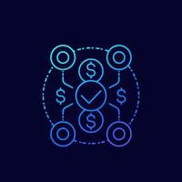 payments icon linear vector
