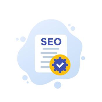 icono de optimización de motor de búsqueda seo vector