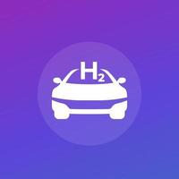 icono de vector de coche de hidrógeno