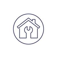 House Maintenance Vector Line Icon