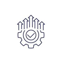 efficient production and efficiency icon vector