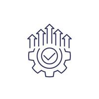 efficient production and efficiency icon vector