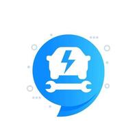 electric car service icon vector