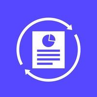 update report or document icon for web vector