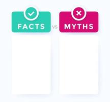 facts vs myths vector design