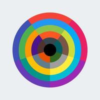 Multicolored vector target design concept