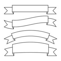 Ribbon Banner Design Elements vector