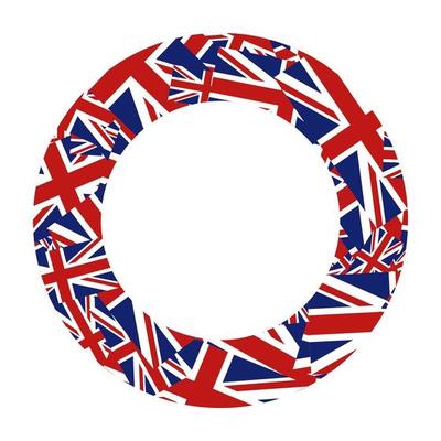 Union Jack Flag Round Border