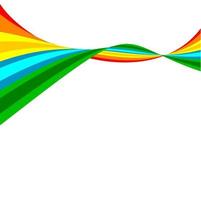 Twisting Rainbow Ribbon Decor vector
