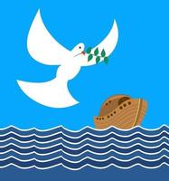 Noahs Ark Peace Dove vector