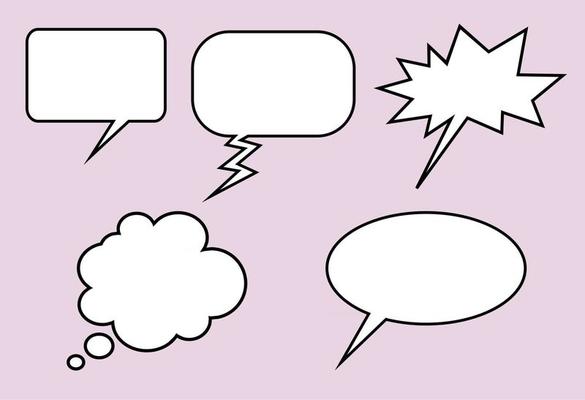 Retro Comic Speech Balloons