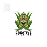 Cannabis flowers character design vector