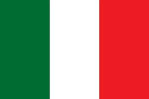 bandera de italia oficialmente vector