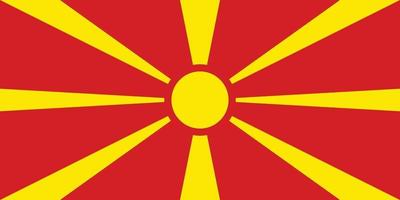 macedonia oficialmente bandera vector