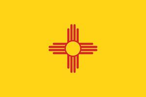 bandera de nuevo mexico oficialmente vector