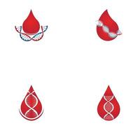 Blood DNA genetic icon sign logo vector