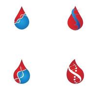 sangre, adn, genético, icono, señal, logotipo vector