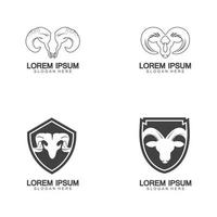 Rams goat head logo icon design vector illustration