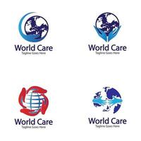 World Care Logo Template Design Vector