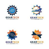 Gear logo and symbol vector