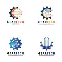 Gear logo and symbol vector