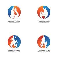 logotipo de llama de fuego abstracto vector