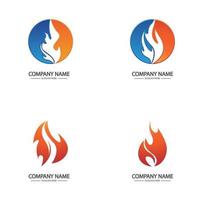 Abstract Fire Flame logo vector