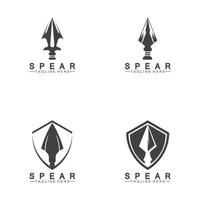 Spear logo icon vector illustration design