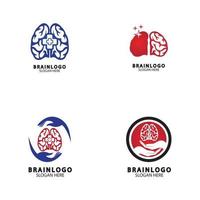 Brain logo designs concept vector